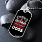 Loving Dogs Red Necklace Stainless Steel or 18k Gold Dog Tag 24" Chain-Express Your Love Gifts