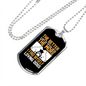 Loving Dogs Yellow Necklace Stainless Steel or 18k Gold Dog Tag 24" Chain-Express Your Love Gifts