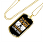 Loving Dogs Yellow Necklace Stainless Steel or 18k Gold Dog Tag 24" Chain-Express Your Love Gifts