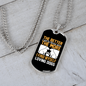 Loving Dogs Yellow Necklace Stainless Steel or 18k Gold Dog Tag 24" Chain-Express Your Love Gifts
