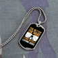 Loving Dogs Yellow Necklace Stainless Steel or 18k Gold Dog Tag 24" Chain-Express Your Love Gifts