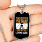Loving Dogs Yellow Necklace Stainless Steel or 18k Gold Dog Tag 24" Chain-Express Your Love Gifts