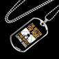 Loving Dogs Yellow Necklace Stainless Steel or 18k Gold Dog Tag 24" Chain-Express Your Love Gifts