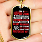 Loving Firefighter'S Wife Necklace Stainless Steel or 18k Gold Dog Tag 24" Chain-Express Your Love Gifts