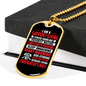 Loving Firefighter'S Wife Necklace Stainless Steel or 18k Gold Dog Tag 24" Chain-Express Your Love Gifts