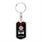 Lowchen Keychain Stainless Steel or 18k Gold Dog Tag Keyring-Express Your Love Gifts