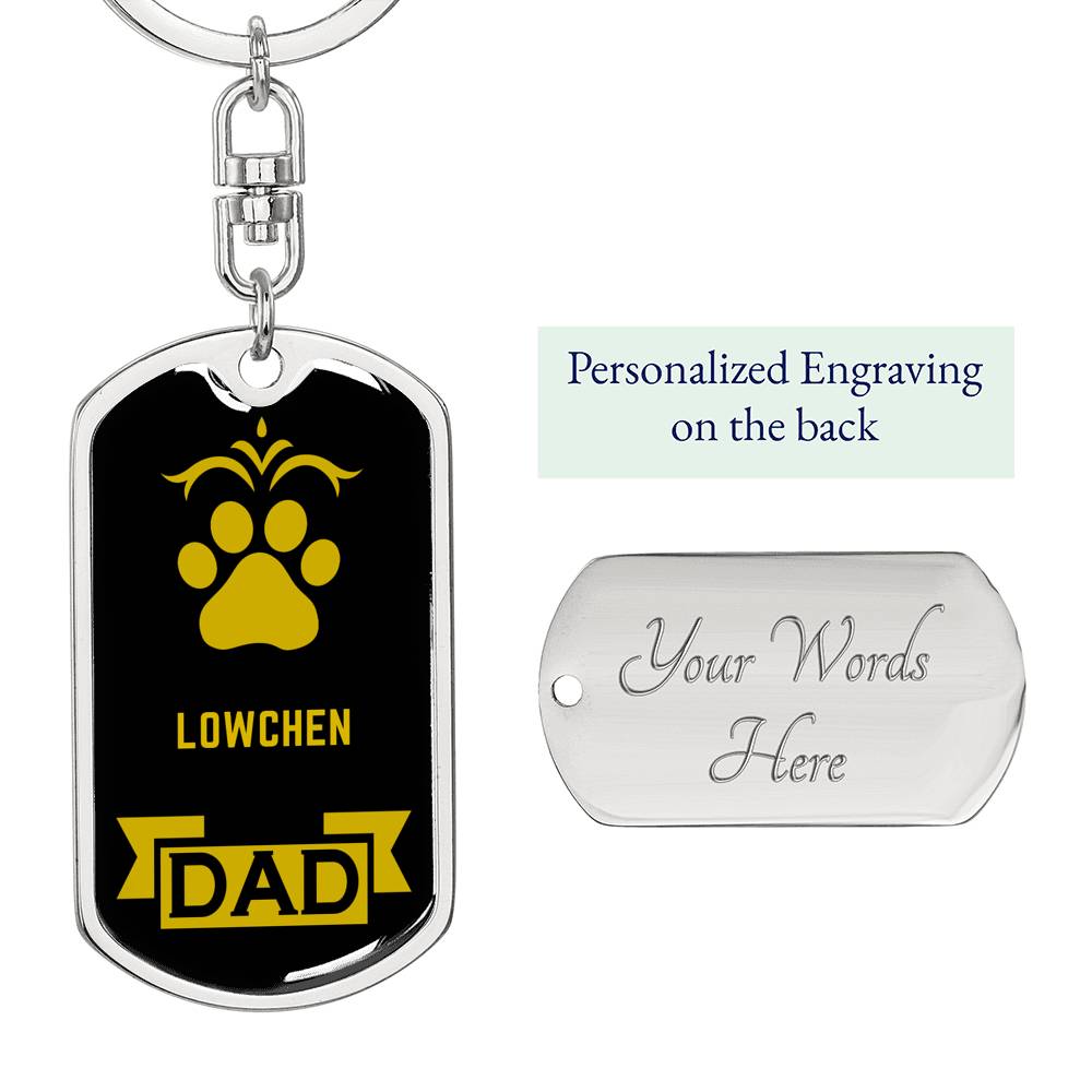 Lowchen Keychain Stainless Steel or 18k Gold-Express Your Love Gifts