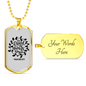 Loyal Friend Christian Necklace Stainless Steel or 18k Gold Dog Tag 24" Chain-Express Your Love Gifts