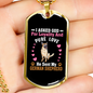 Loyalty and Love Necklace Stainless Steel or 18k Gold Dog Tag 24" Chain-Express Your Love Gifts