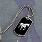 Lucky Horse Necklace Stainless Steel or 18k Gold Dog Tag 24" Chain-Express Your Love Gifts