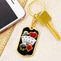 Lucky Poker Keychain Dog Tag Stainless Steel or 18k Gold-Express Your Love Gifts