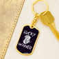Lucky Winner Gambler Keychain Stainless Steel or 18k Gold Dog Tag Keyring-Express Your Love Gifts