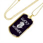 Lucky Winner Gambler Necklace Stainless Steel or 18k Gold Dog Tag 24" Chain-Express Your Love Gifts