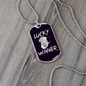 Lucky Winner Gambler Necklace Stainless Steel or 18k Gold Dog Tag 24" Chain-Express Your Love Gifts