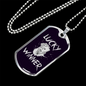 Lucky Winner Gambler Necklace Stainless Steel or 18k Gold Dog Tag 24" Chain-Express Your Love Gifts