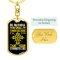 Luke 16 Be Faithful Keychain Stainless Steel or 18k Gold Dog Tag Keyring-Express Your Love Gifts
