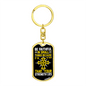 Luke 16 Be Faithful Keychain Stainless Steel or 18k Gold Dog Tag Keyring-Express Your Love Gifts