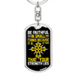 Luke 16 Be Faithful Keychain Stainless Steel or 18k Gold Dog Tag Keyring-Express Your Love Gifts