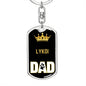 Lykoi Cat Dad King Keychain Stainless Steel or 18k Gold-Express Your Love Gifts