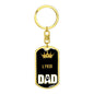 Lykoi Cat Dad King Keychain Stainless Steel or 18k Gold-Express Your Love Gifts