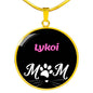 Lykoi Cat Mom Necklace Circle Pendant Stainless Steel or 18k Gold 18-22"-Express Your Love Gifts