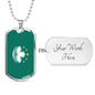 Macau Flag Necklace Stainless Steel or 18k Gold Dog Tag 24" Chain-Express Your Love Gifts