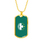 Macau Flag Necklace Stainless Steel or 18k Gold Dog Tag 24" Chain-Express Your Love Gifts