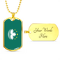 Macau Flag Necklace Stainless Steel or 18k Gold Dog Tag 24" Chain-Express Your Love Gifts