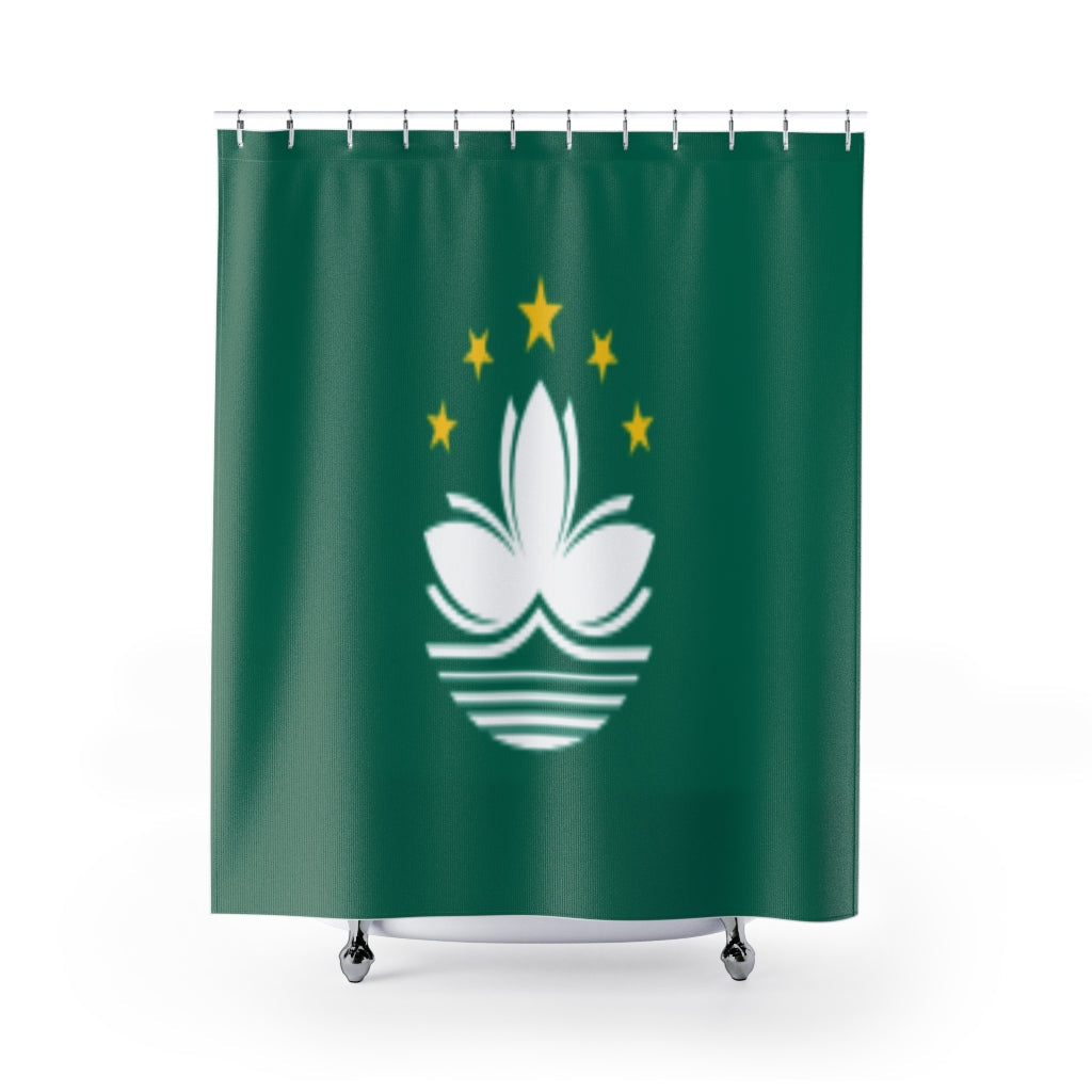 Macau Flag Stylish Design 71" x 74" Elegant Waterproof Shower Curtain for a Spa-like Bathroom Paradise Exceptional Craftsmanship-Express Your Love Gifts