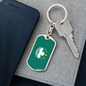 Macau Flag Swivel Keychain Dog Tag Stainless Steel or 18k Gold-Express Your Love Gifts