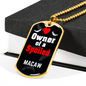 Macaw Bird Necklace Stainless Steel or 18k Gold Dog Tag 24" Chain-Express Your Love Gifts