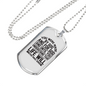 Made For God Christian Necklace Stainless Steel or 18k Gold Dog Tag 24" Chain-Express Your Love Gifts
