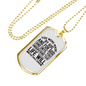 Made For God Christian Necklace Stainless Steel or 18k Gold Dog Tag 24" Chain-Express Your Love Gifts