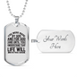 Made For God Christian Necklace Stainless Steel or 18k Gold Dog Tag 24" Chain-Express Your Love Gifts