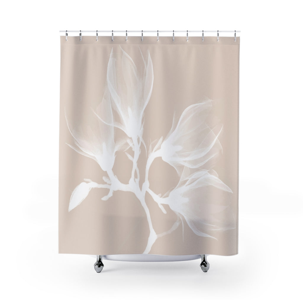 Magnolia X Ray Stylish Design 71" x 74" Elegant Waterproof Shower Curtain for a Spa-like Bathroom Paradise Exceptional Craftsmanship-Express Your Love Gifts