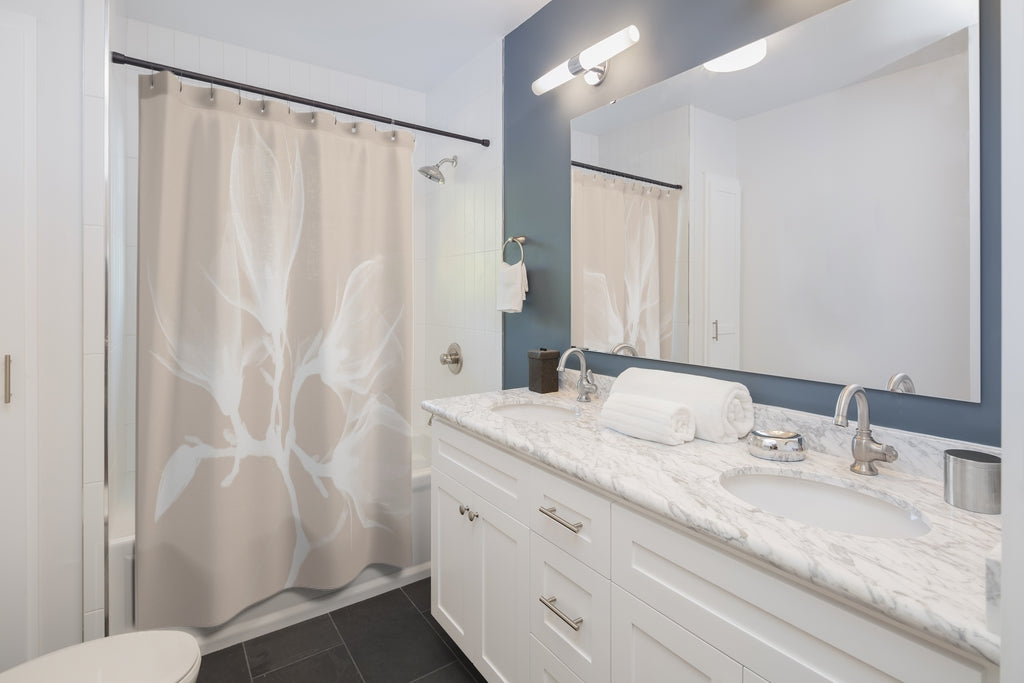 Magnolia X Ray Stylish Design 71" x 74" Elegant Waterproof Shower Curtain for a Spa-like Bathroom Paradise Exceptional Craftsmanship-Express Your Love Gifts