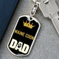 Maine Coon Cat Dad King Keychain Stainless Steel or 18k Gold-Express Your Love Gifts
