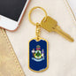 Maine State Flag Keychain Dog Tag Stainless Steel or 18k Gold-Express Your Love Gifts