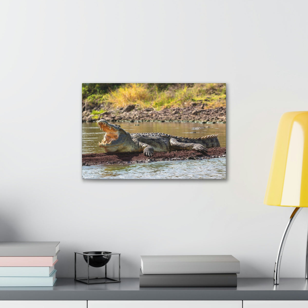 Scripture Walls Majestic Alligator Art Majestic Alligator Print Animal Wall Art Wildlife Canvas Prints Wall Art Ready to Hang Unframed-Express Your Love Gifts