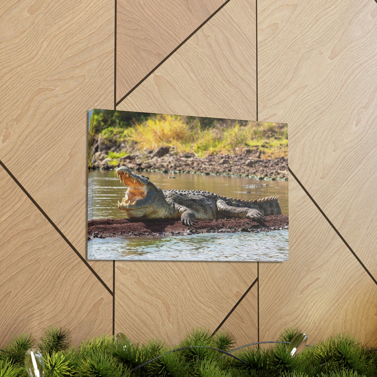 Scripture Walls Majestic Alligator Art Majestic Alligator Print Animal Wall Art Wildlife Canvas Prints Wall Art Ready to Hang Unframed-Express Your Love Gifts