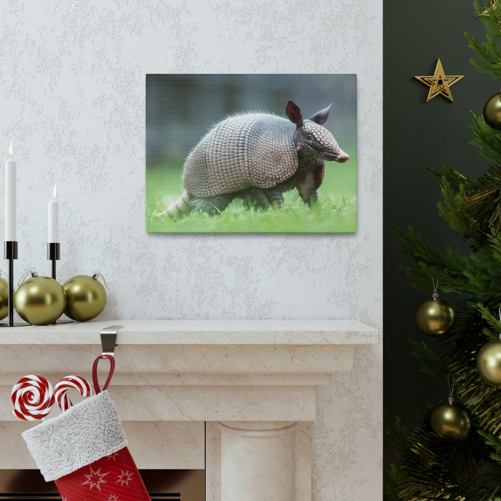 Scripture Walls Majestic Armadillo Art Majestic Armadillo Print Animal Wall Art Wildlife Canvas Prints Wall Art Ready to Hang Unframed-Express Your Love Gifts