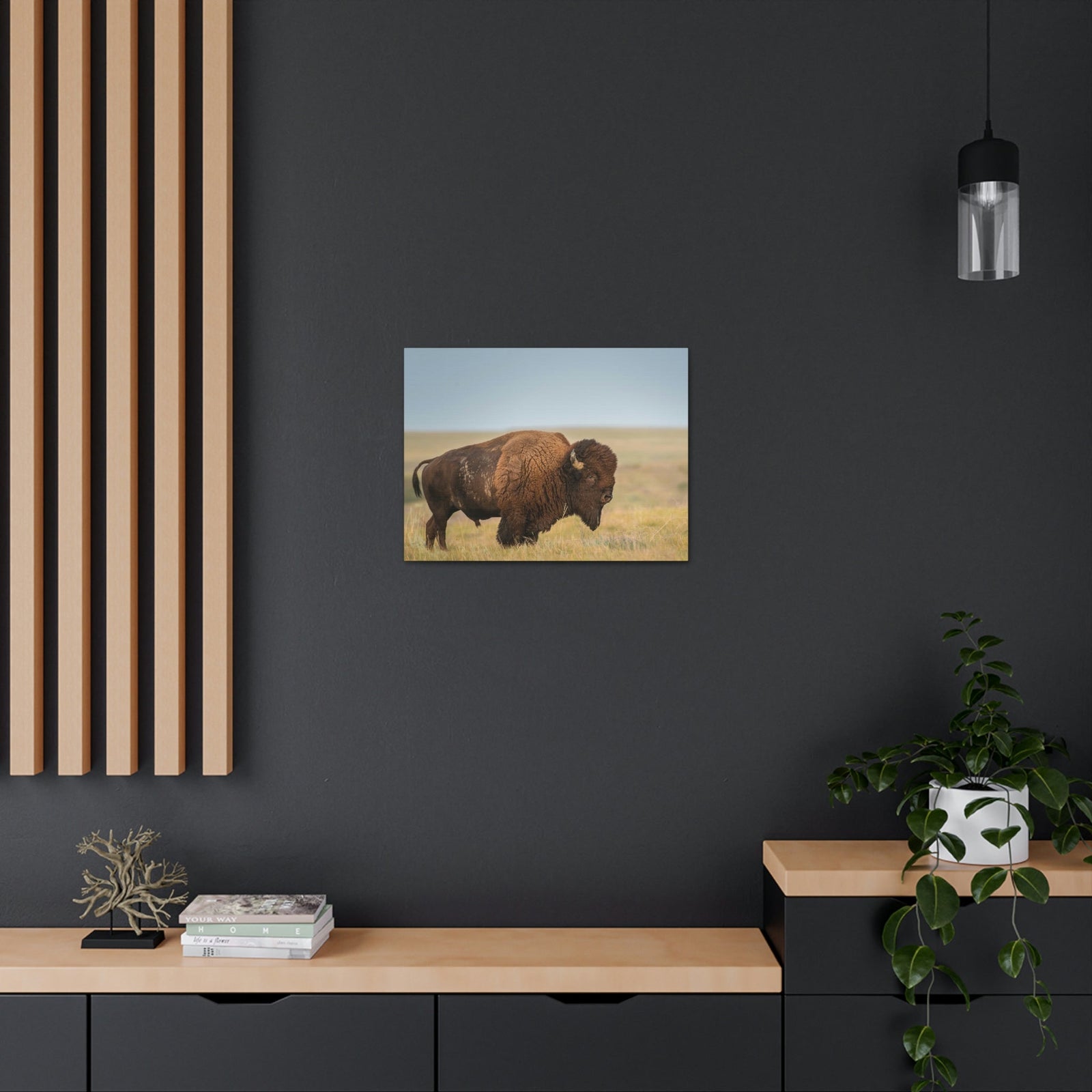 Scripture Walls Majestic Bison Art Majestic Bison Print Animal Wall Art Wildlife Canvas Prints Wall Art Ready to Hang Unframed-Express Your Love Gifts
