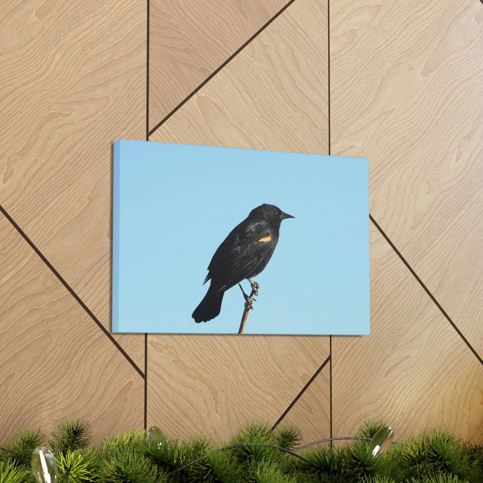 Scripture Walls Majestic Blackbird Art Majestic Blackbird Hound Print Animal Wall Art Wildlife Canvas Prints Wall Art Ready to Hang Unframed-Express Your Love Gifts