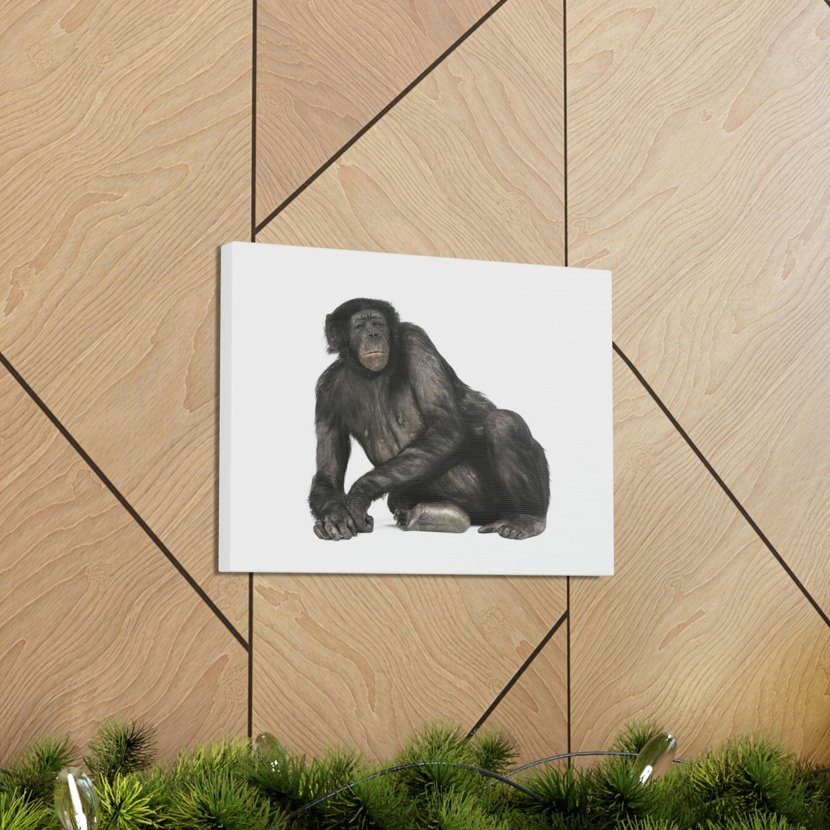 Scripture Walls Majestic Bonobo Art Majestic Bonobo Print Animal Wall Art Wildlife Canvas Prints Wall Art Ready to Hang Unframed-Express Your Love Gifts