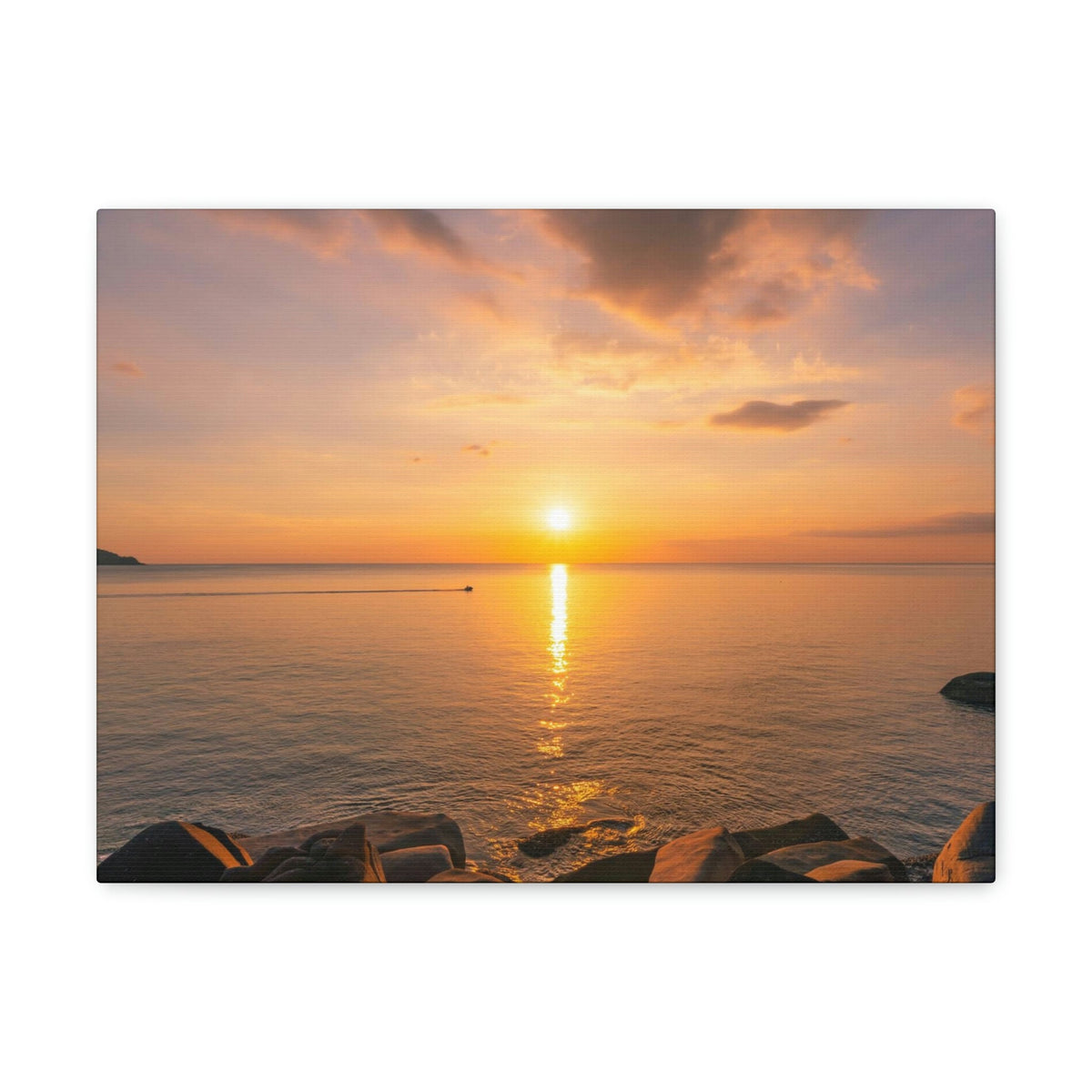 Majestic Clouds Scene Beautiful Sky Sunset Beauty Nature Scene Over Sea Nature Wall Art Ready to Hang Unframed-Express Your Love Gifts