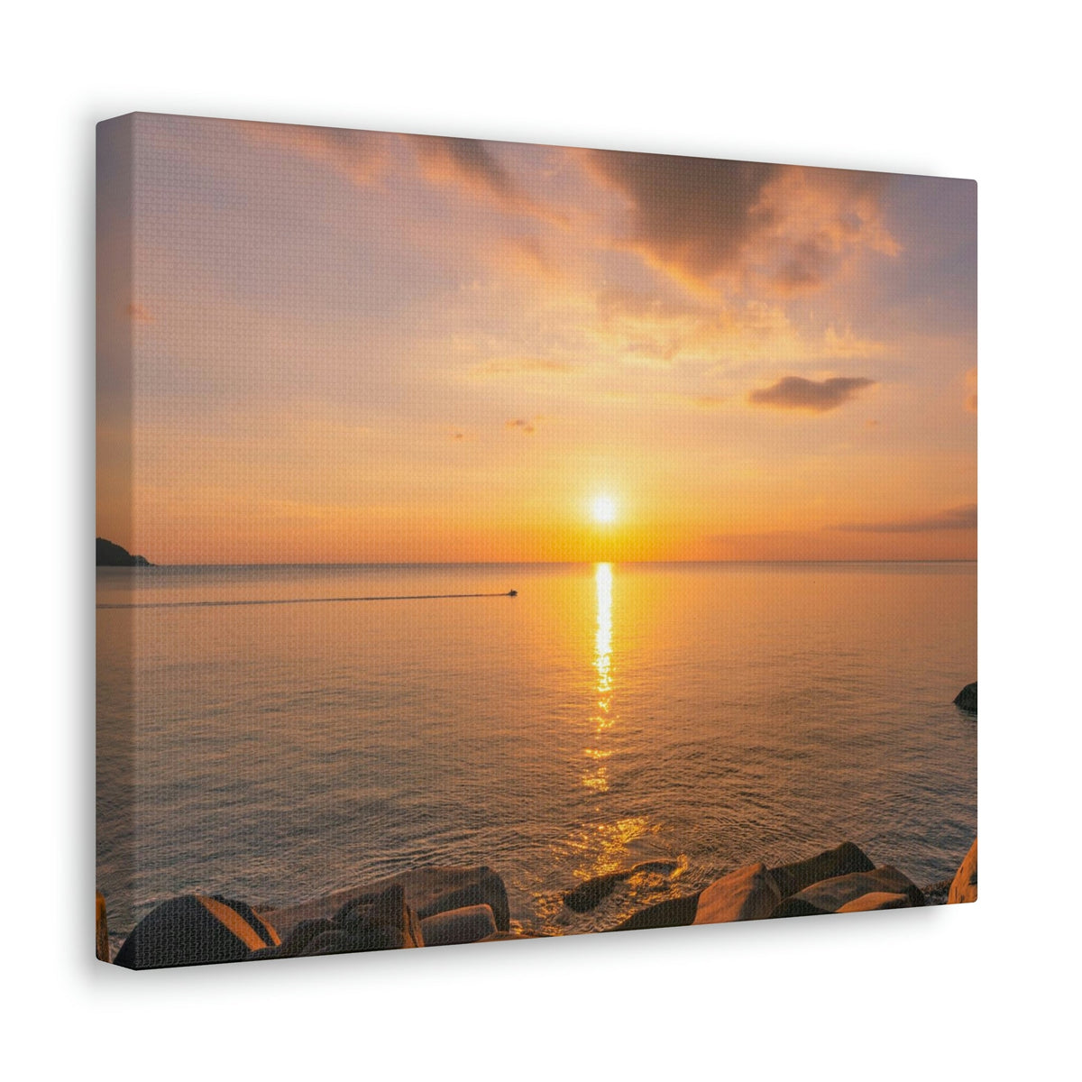 Majestic Clouds Scene Beautiful Sky Sunset Beauty Nature Scene Over Sea Nature Wall Art Ready to Hang Unframed-Express Your Love Gifts