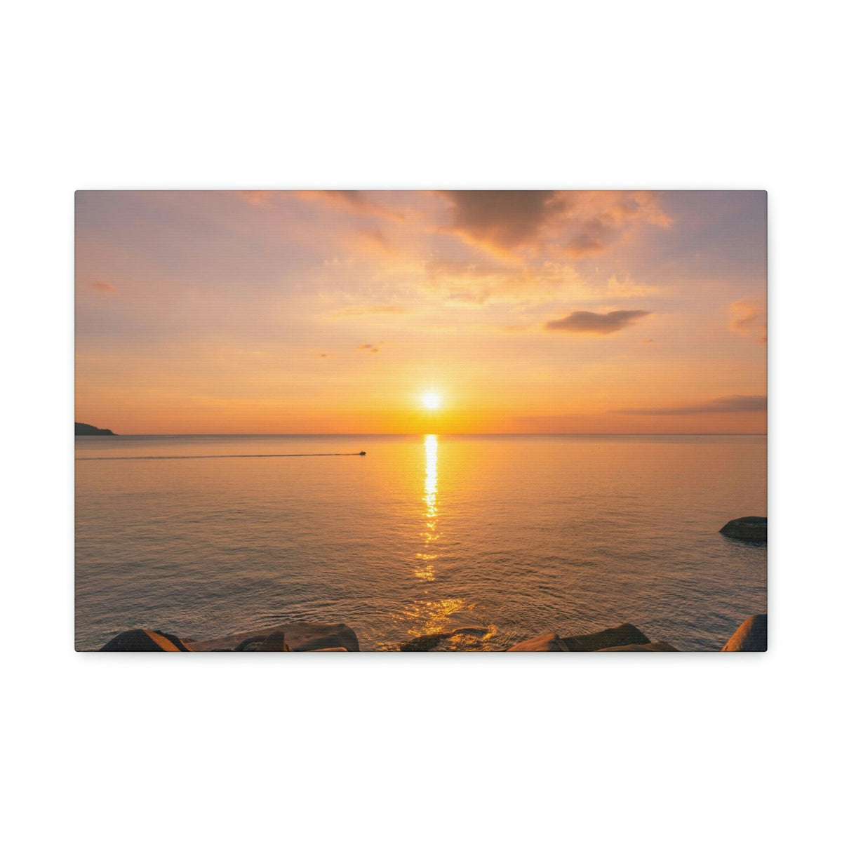 Majestic Clouds Scene Beautiful Sky Sunset Beauty Nature Scene Over Sea Nature Wall Art Ready to Hang Unframed-Express Your Love Gifts