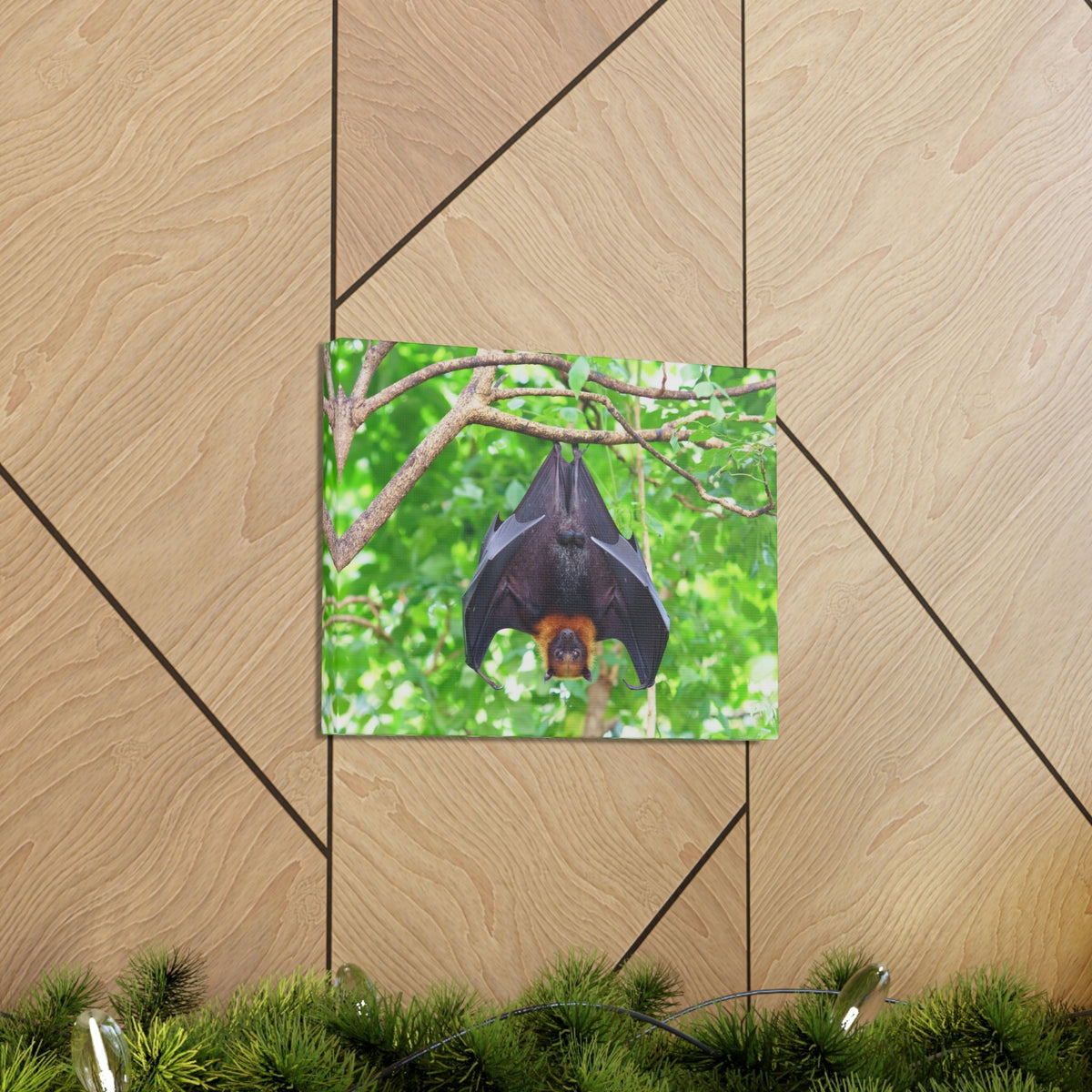 Majestic Fruit Bat Hanging on a Tree in the Forest Unframed-Express Your Love Gifts
