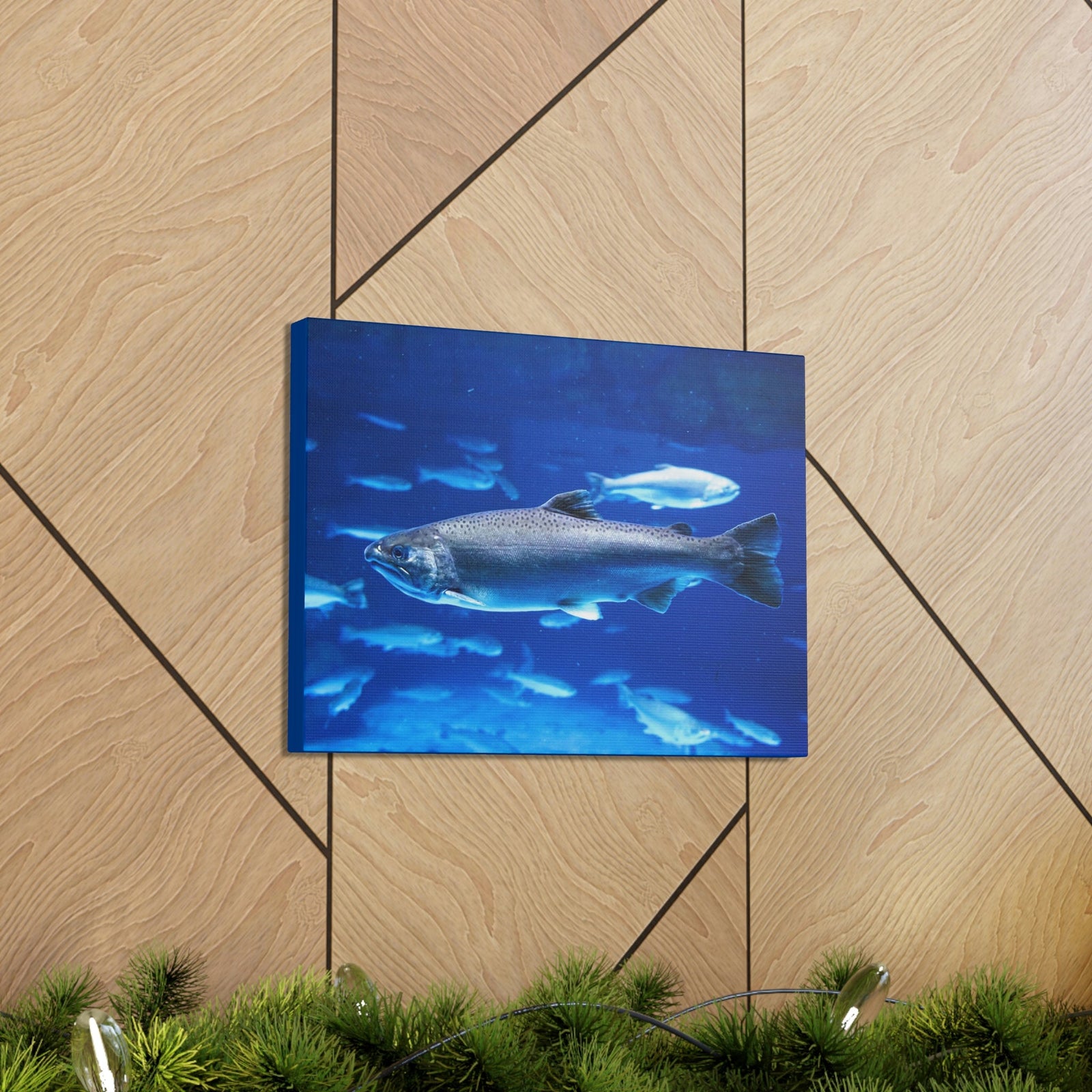 Scripture Walls Majestic Salmon Art Majestic Salmon Print Animal Wall Art Wildlife Canvas Prints Wall Art Ready to Hang Unframed-Express Your Love Gifts