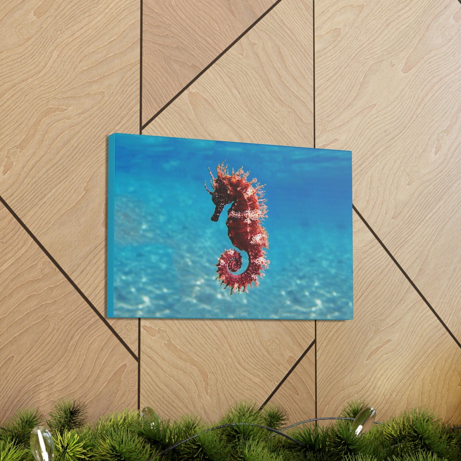 Scripture Walls Majestic Seahorse Art Majestic Seahorse Print Animal Wall Art Wildlife Canvas Prints Wall Art Ready to Hang Unframed-Express Your Love Gifts